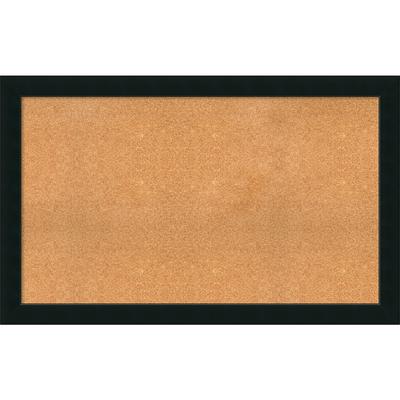 Framed Cork Board, Choose Your Custom Size, Corvino Satin Black Wood