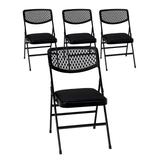 COSCO Ultra Comfort Commercial XL Premium Fabric Padded Folding Chair (4 pack)