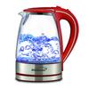 Brentwood Royal Glass Stainless Steel Blue LED Electric Kettle