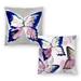 Fluttering II and Fluttering I - Set of 2 Decorative Pillows