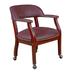 Irving Captain Chair with Casters- Burgundy