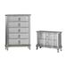 Furniture of America Maza Silver 2-piece Nightstand and Chest Set