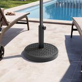 Outdoor Concrete Cement Filled 29-lb. Round Umbrella Base Holder for Straight Pole Market Umbrella - Dia. 14.96" * High 13"