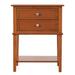 LYKE Home 2-Drawer Oak Nightstand