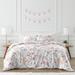 Sweet Jojo Designs Blush Pink, Grey and White Watercolor Floral Collection Girl 3-piece Full / Queen-size Comforter Set