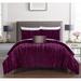 Chic Home Kerk 4 Piece Comforter Set Crinkle Crushed Velvet Bedding
