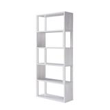 Jessica Farmhouse White Oak 5-Shelf Bookcase by Furniture of America