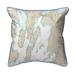 North Hero Island, VT Nautical Map Pillow 18x18