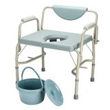 34.8"Medical Bariatric Drop-Arm Commode Potty Chair