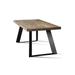 KASSEL-100 Solid Wood Dining Table - Country Oak/Black