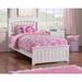 Mission Twin XL Traditional Bed with Matching Footboard in White