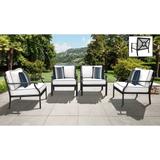 kathy ireland Madison Ave. 4 Piece Outdoor Aluminum Patio Furniture Set 04g