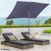 Clihome 10' x 6.5' Rectangular LED Market Patio Umbrella