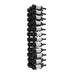 Epic Wall Mounted Metal Wine Rack in Black