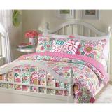 Cozy Line Mariah Pink Floral Girl Quilt Bedding Set