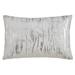 Distressed Metallic Foil Design Cotton Throw Pillow