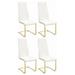 Coaster Furniture Blair White and Rustic Brass Side Chairs (Set of 4)