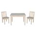 Kids Table with 2 Mission Juvenile Chairs - Unfinished- 3 Piece Set