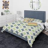 Designart 'Retro Geometric Design V' Mid-Century Modern Duvet Cover Comforter Set