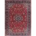 Floral Red Sarouk Persian Area Rug Handmade Oriental Home Decor Carpet - 9'6" x 12'10"