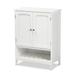 Jaela Modern White Finished Wood 2-Door Bathroom Storage Cabinet