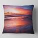 Designart 'Colorful Tropical Beach with Clouds' Seascape Throw Pillow