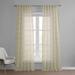 Exclusive Fabrics Sirius Beige Patterned Faux Linen Sheer Rod Pocket Curtain (1 Panel)