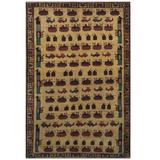 HERAT ORIENTAL Handmade One-of-a-Kind Vintage Balouchi Wool Rug - 6'9 x 10'