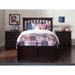 Mission Twin XL Platform Bed with Footboard and 2 Drawers in Espresso