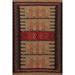 Tribal Sumak Kilim Persian Area Rug Wool Flat-Weave Foyer Carpet - 3'8" x 5'9"