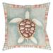 Laural Home Coral Mist Turtle Decorative 18 Inch Throw Pillow