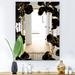 Designart 'Gold Botanical Obsidian 7' Traditional Mirror - Modern Bathroom Mirror or Accent Printed Wall Mirror