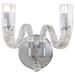 Metropolitan Chrome 7 Inch Wide 2 Light Wall Sconce