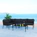 SAFAVIEH Remsin Rope Outdoor Sectional Living Set