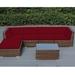 Ohana Outdoor Patio 6 Piece Mixed Brown Wicker Sectional with Cushions - No Assembly