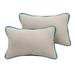 Sunbrella Cast Silver/ Canvas Forest Green Indoor/ Outdoor Pillow Set