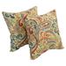 Blazing Needles 17-inch Square Polyester Outdoor Throw Pillows (Set of 2)