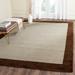 SAFAVIEH Handmade Himalaya Beige/ Dark Brown Border Wool Runner Rug