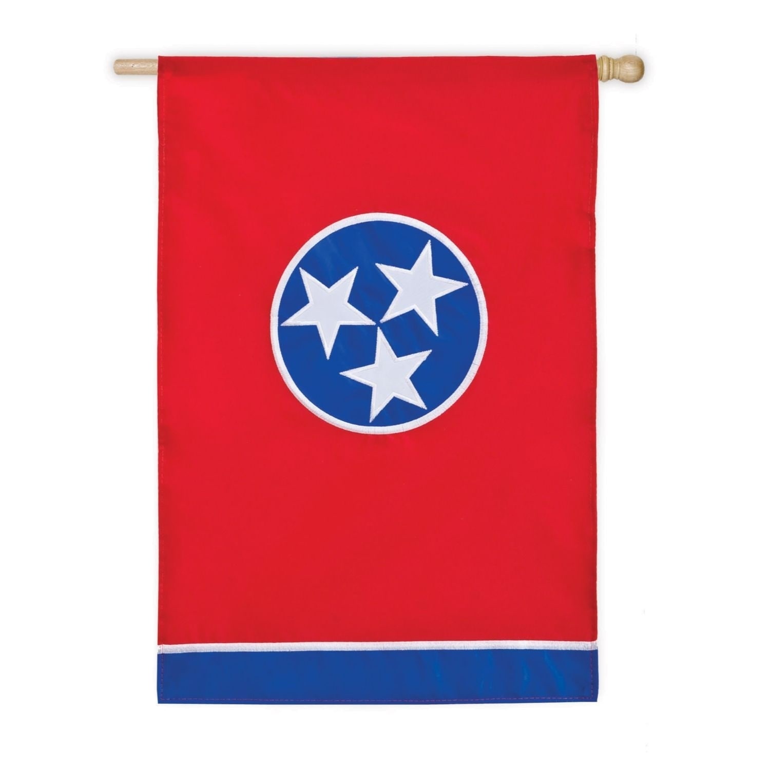 28" x 44" Tennessee State Flag Applique House Flag