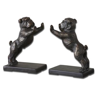 Uttermost Cast Iron Bulldog Bookends