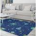 SUZANI in TILES BLUE GREEN Area Rug by Kavka Designs