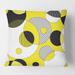 Designart 'Circular Abstract Retro Geometric I' Mid-Century Modern Throw Pillow