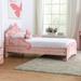 Gosh Modern Pink Princess Crown Kids Bed with Low Profile Footboard by Furniture of America