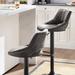 Art Leon Modern Adjustable 360 Swivel Barstool with Retro Faux Leather