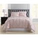 Truly Soft Pinch Pleat Solid 3-piece Microfiber Comforter Set