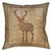 Laural Home Rustic Cabin Deer Plaid Decorative 18-inch Throw Pillow