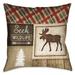 Laural Home Rustic Cabin II Decorative 18-inch Throw Pillow