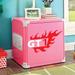 Feln Modern Pink Metal 2-Shelf Racing-inspired Decal Nightstand by Furniture of America