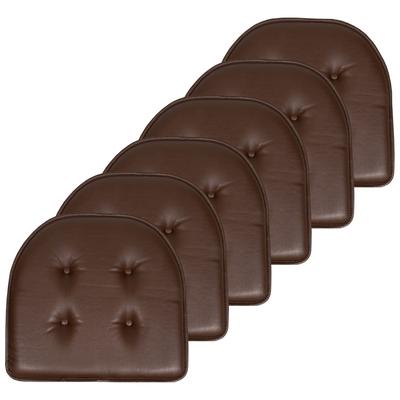 U-Shaped Faux Leather Memory Foam Chair Pads