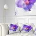 Designart 'Large Petal Watercolor Blue Flower' Floral Throw Pillow